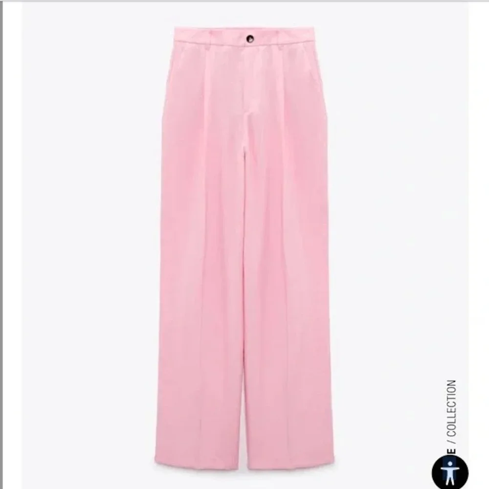 BLOGGER'S FAVE! Zara High Waisted Pants Pastel Pink NWT